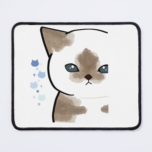 Item preview, Peeking Cute Siamease Cat Illustration designed and sold by KANAH FORYED.