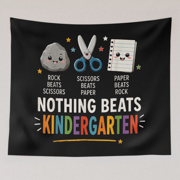 Item preview, Rock Paper Scissors Nothing Beats Kindergarten Cute Back To School Teacher designed and sold by LakenDraphil.