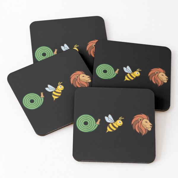 Item preview, Hose Bee Lion Rebus Wordplay Funny Cute Animal Visual Graphic Art designed and sold by LakenDraphil.