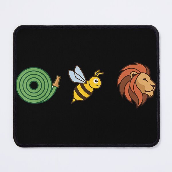 Item preview, Hose Bee Lion Rebus Wordplay Funny Cute Animal Visual Graphic Art designed and sold by LakenDraphil.