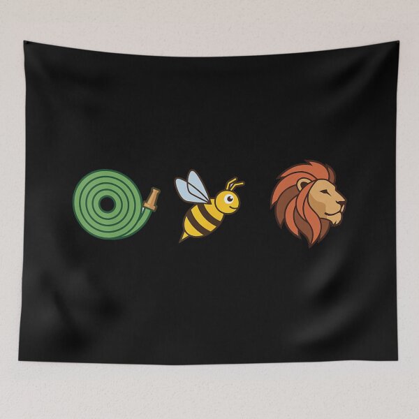 Item preview, Hose Bee Lion Rebus Wordplay Funny Cute Animal Visual Graphic Art designed and sold by LakenDraphil.