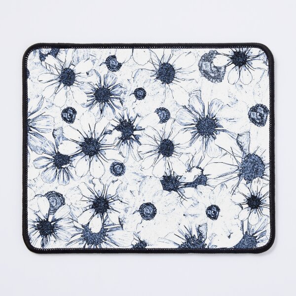 Item preview, Vintage Botanical Navy Blue Floral Sketch Aesthetic Pattern designed and sold by Elżbieta Kaps.