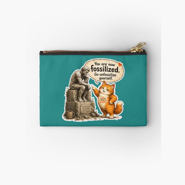 Item preview, NAGGING CAT BY NAGGINGSTICKERSCO. YOU ARE NOW FOSSILIZED. GO UNFOSSILIZE YOURSELF. COLLECTION | GREEN Edition | No.01 designed and sold by LaMaisonOfMY.