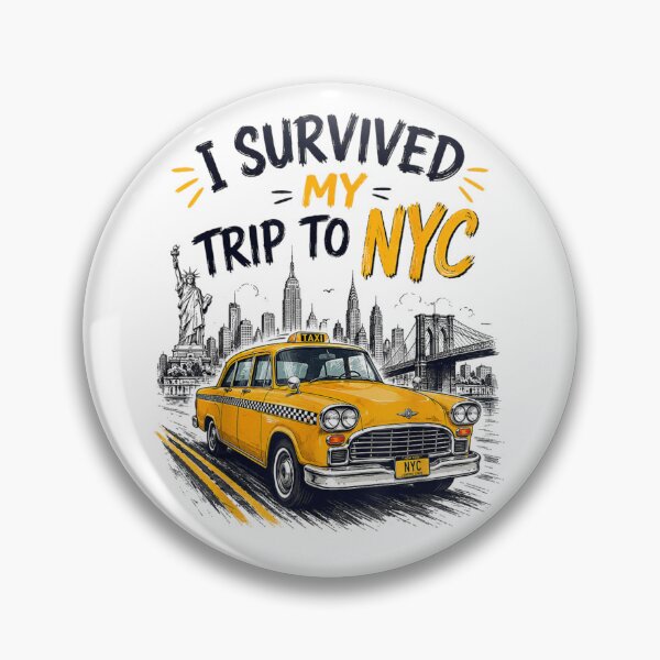 Item preview, I Survived My Trip To NYC Skyline Taxi Brooklyn Bridge Vintage designed and sold by EricCotanori.