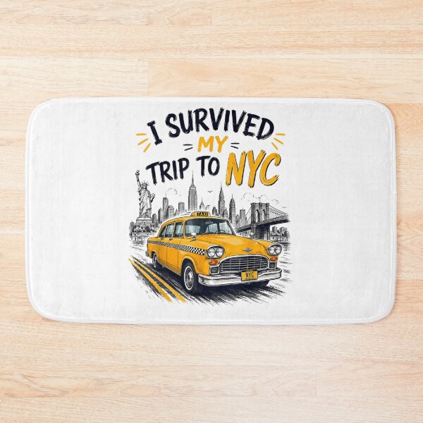 Item preview, I Survived My Trip To NYC Skyline Taxi Brooklyn Bridge Vintage designed and sold by EricCotanori.