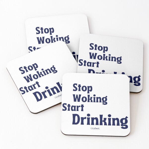 Item preview, Stop Working Start Drinking — Funny Retro Drinking Humor designed and sold by crashout-club.