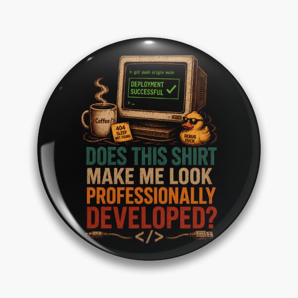 Item preview, Does This Shirt Make Me Look Professionally Developed – Funny Developer Coding Humor Design designed and sold by PosiMCreations.