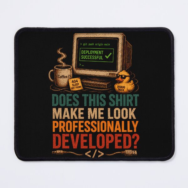 Item preview, Does This Shirt Make Me Look Professionally Developed – Funny Developer Coding Humor Design designed and sold by PosiMCreations.
