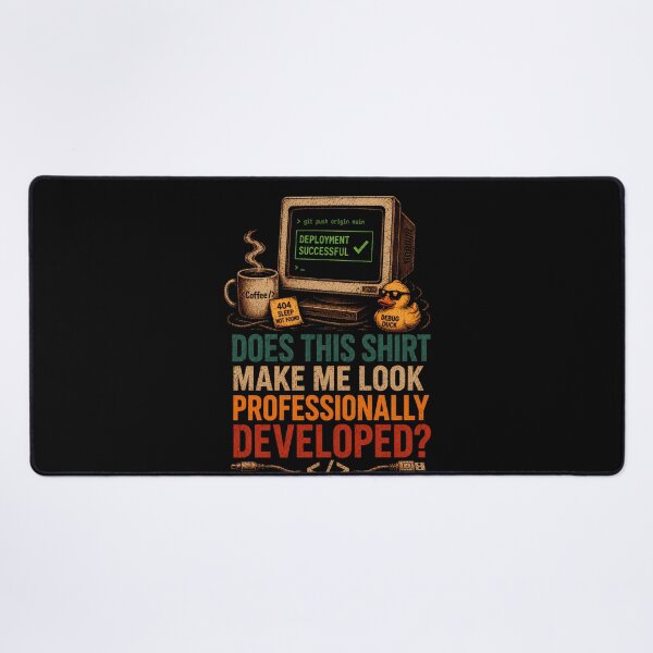 Item preview, Does This Shirt Make Me Look Professionally Developed – Funny Developer Coding Humor Design designed and sold by PosiMCreations.