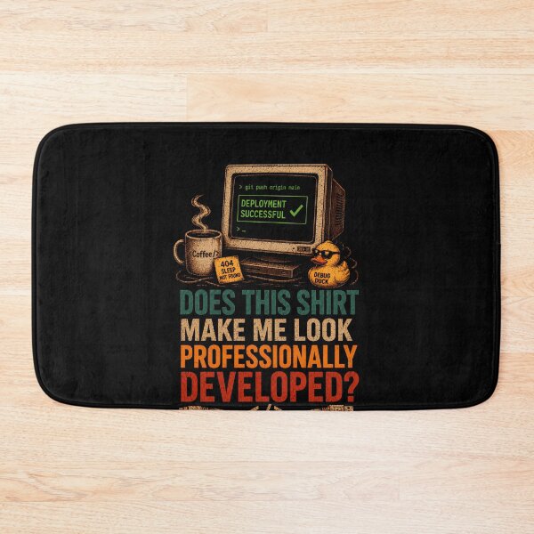 Item preview, Does This Shirt Make Me Look Professionally Developed – Funny Developer Coding Humor Design designed and sold by PosiMCreations.