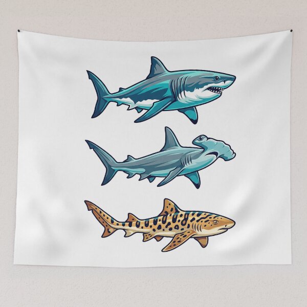 Item preview, Ocean Shark Trio designed and sold by TeeARTHY.