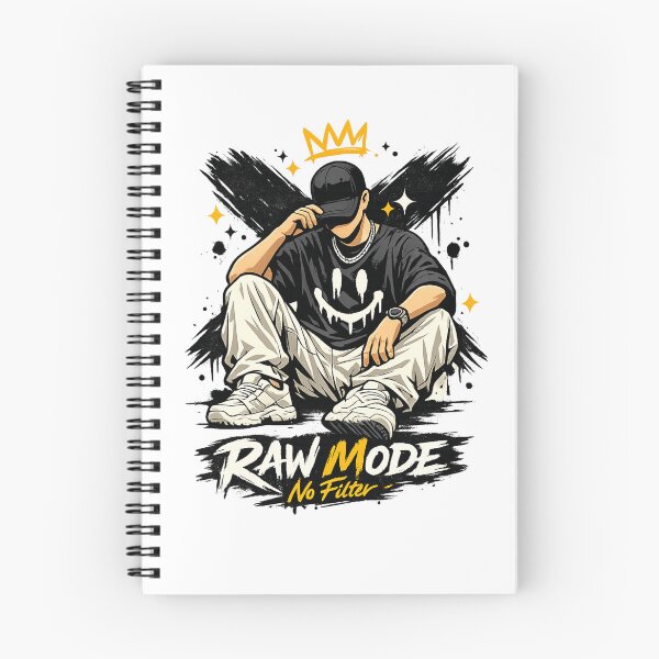 Item preview, RAW MODE Anti Design Streetwear Graphic T-Shirt | Urban Graffiti Y2K Oversized Fashion | Anonymous Boy Vector Illustration | Premium Streetwear Tee Design designed and sold by zdzdesigner.