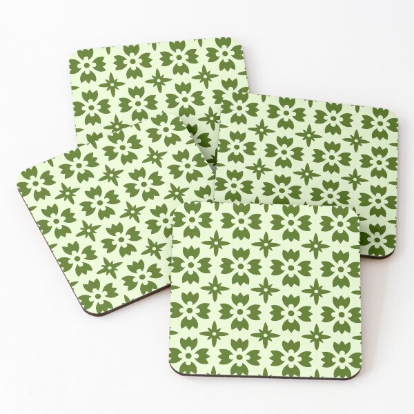 Item preview, Minimalist Sage Green Flower Tile designed and sold by ​Jyoti Digital Artist.