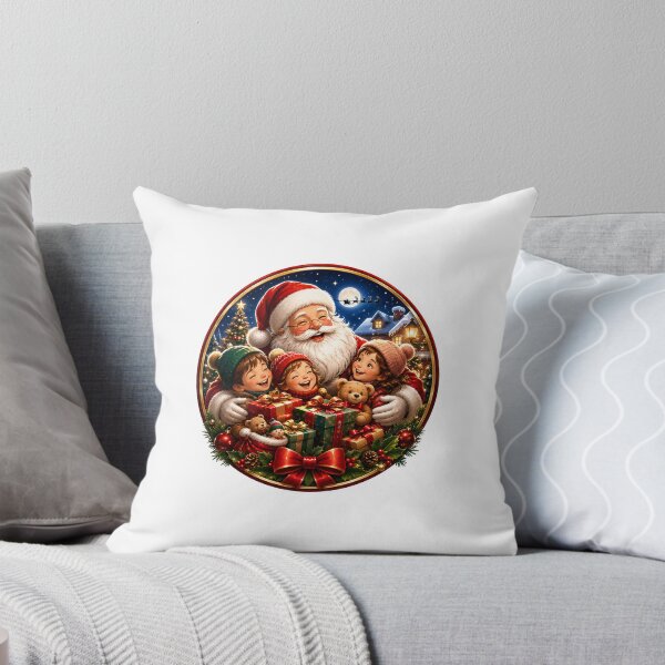 Item preview, Merry Santa Claus with Children and Gifts designed and sold by EverydayGhosts.
