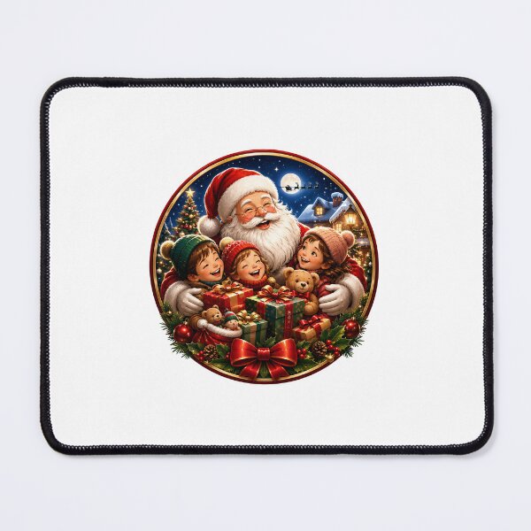 Item preview, Merry Santa Claus with Children and Gifts designed and sold by EverydayGhosts.