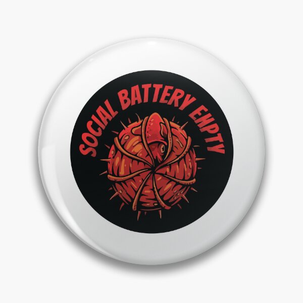 Item preview, Social Battery Empty Pop Art Vampire Squid designed and sold by Arc2020.