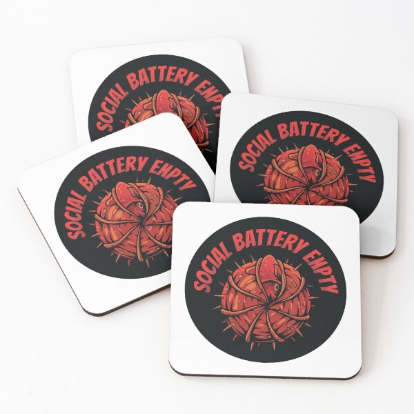Item preview, Social Battery Empty Pop Art Vampire Squid designed and sold by Arc2020.