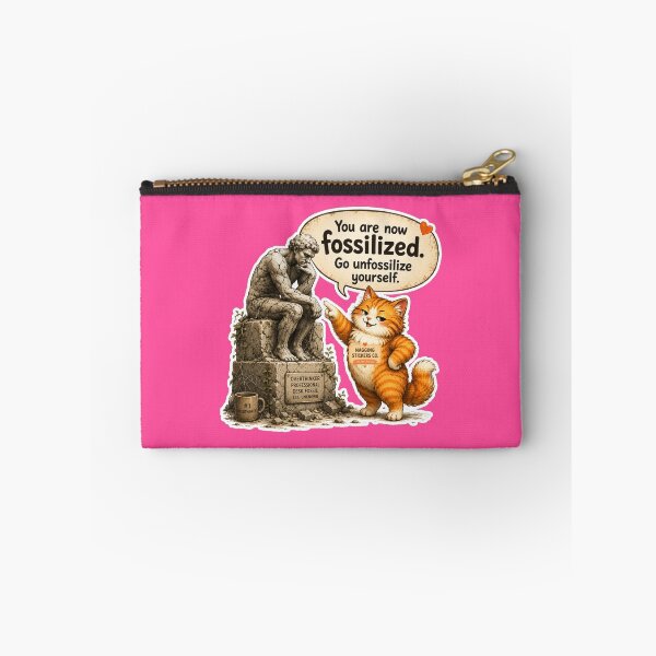 Item preview, NAGGING CAT BY NAGGINGSTICKERSCO. YOU ARE NOW FOSSILIZED. GO UNFOSSILIZE YOURSELF. COLLECTION | ELECTRIC PINK Edition | No.01 designed and sold by LaMaisonOfMY.