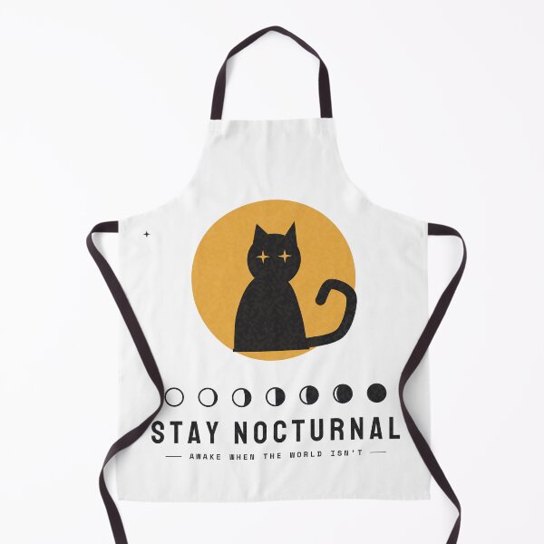 Item preview, Stay Nocturnal — Black Cat and Moon Phases designed and sold by NEXTFORMSTUDIO.
