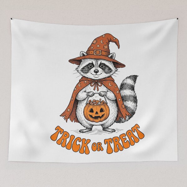 Item preview, Trick Treat Raccoon designed and sold by TeeARTHY.