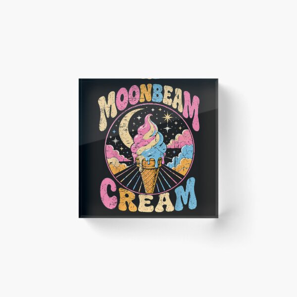 Item preview, Moonbeam Ice Cream Retro Groovy Vintage Crescent Moon Summer Aesthetic Graphic designed and sold by EricCotanori.