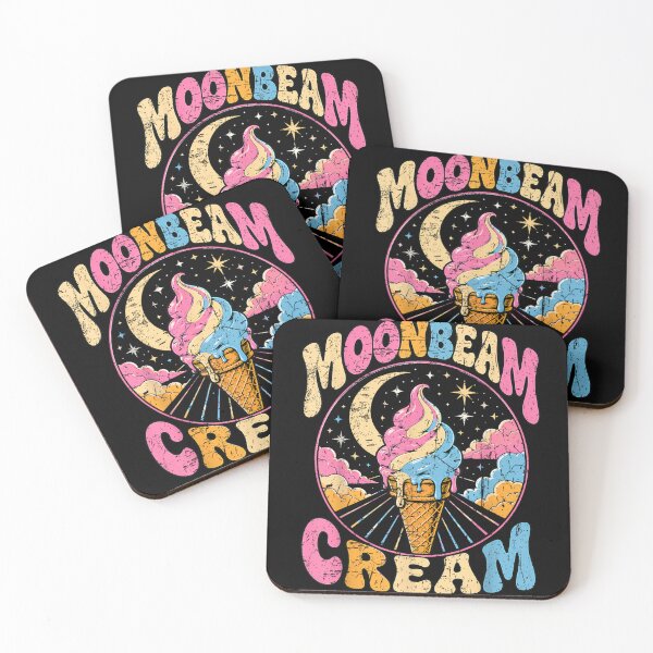 Item preview, Moonbeam Ice Cream Retro Groovy Vintage Crescent Moon Summer Aesthetic Graphic designed and sold by EricCotanori.
