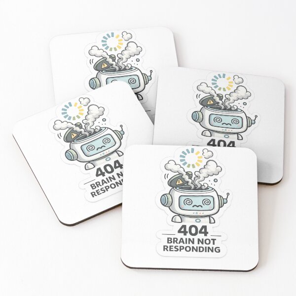 Item preview, 404 Brain Not Responding Sticker designed and sold by CodePaws Creations.