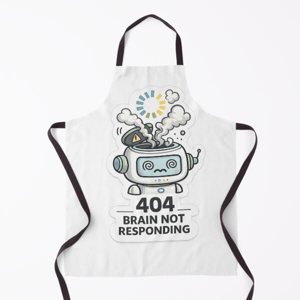 Item preview, 404 Brain Not Responding Sticker designed and sold by CodePaws Creations.