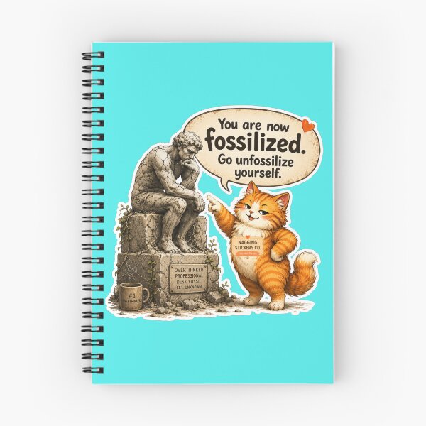 Item preview, NAGGING CAT BY NAGGINGSTICKERSCO. YOU ARE NOW FOSSILIZED. GO UNFOSSILIZE YOURSELF. COLLECTION | AQUA Edition | No.01 designed and sold by LaMaisonOfMY.