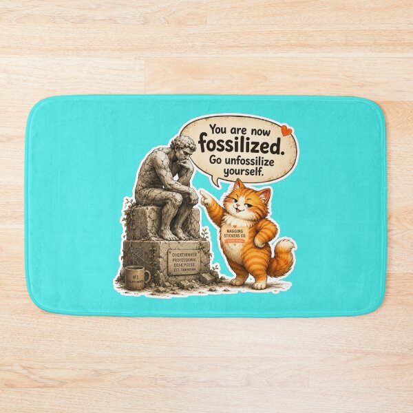 Item preview, NAGGING CAT BY NAGGINGSTICKERSCO. YOU ARE NOW FOSSILIZED. GO UNFOSSILIZE YOURSELF. COLLECTION | AQUA Edition | No.01 designed and sold by LaMaisonOfMY.