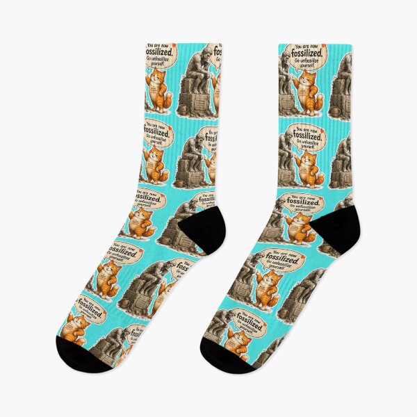 Item preview, NAGGING CAT BY NAGGINGSTICKERSCO. YOU ARE NOW FOSSILIZED. GO UNFOSSILIZE YOURSELF. COLLECTION | AQUA Edition | No.01 designed and sold by LaMaisonOfMY.