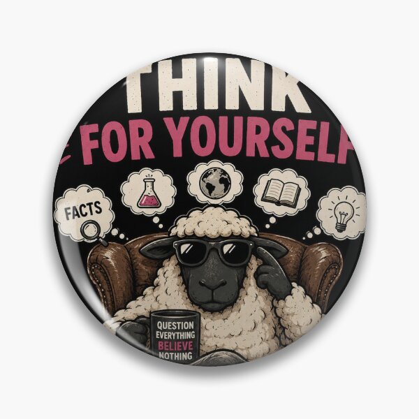Item preview, Think For Yourself | Critical Thinking Sheep designed and sold by LulusSheepHouse.