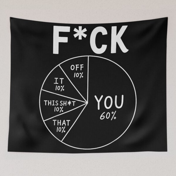 Item preview, Funny Sarcastic Fuck You Pie Chart Introvert Office Humor Design designed and sold by DaphoLatara.