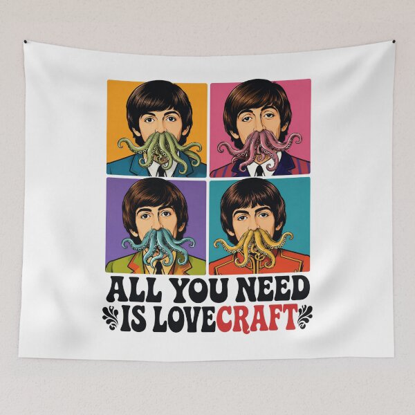 Item preview, Lovecraft Fab Four – All You Need Is Lovecraft designed and sold by Fenay Designs.