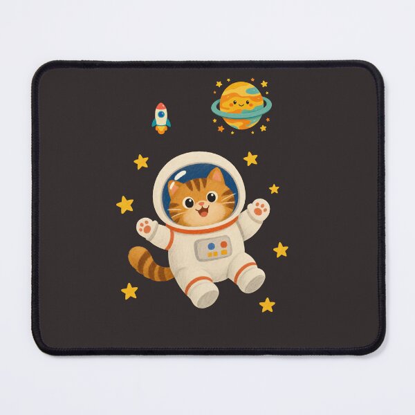 Item preview, Cute Space Cat Astronaut Floating in Galaxy designed and sold by KANAH FORYED.