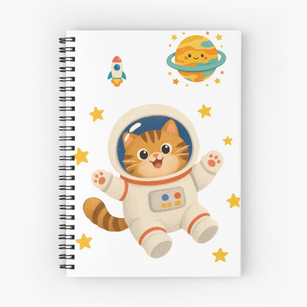 Item preview, Cute Space Cat Astronaut Floating in Galaxy designed and sold by KANAH FORYED.
