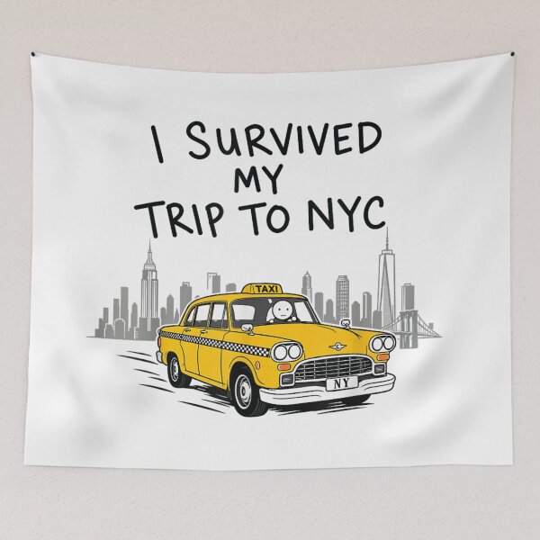 Item preview, I Survived My Trip To NYC Funny Yellow Cab Taxi Driver designed and sold by DaphoLatara.