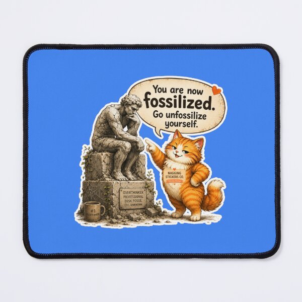 Item preview, NAGGING CAT BY NAGGINGSTICKERSCO. YOU ARE NOW FOSSILIZED. GO UNFOSSILIZE YOURSELF. COLLECTION | ELECTRIC BLUE Edition | No.01 designed and sold by LaMaisonOfMY.
