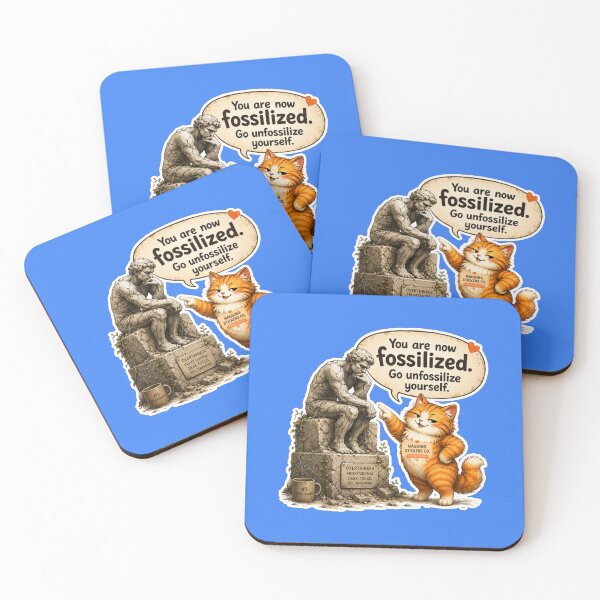 Item preview, NAGGING CAT BY NAGGINGSTICKERSCO. YOU ARE NOW FOSSILIZED. GO UNFOSSILIZE YOURSELF. COLLECTION | ELECTRIC BLUE Edition | No.01 designed and sold by LaMaisonOfMY.