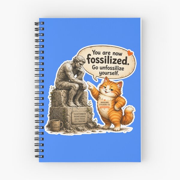 Item preview, NAGGING CAT BY NAGGINGSTICKERSCO. YOU ARE NOW FOSSILIZED. GO UNFOSSILIZE YOURSELF. COLLECTION | ELECTRIC BLUE Edition | No.01 designed and sold by LaMaisonOfMY.