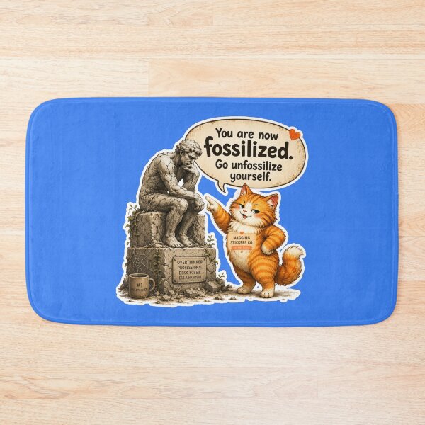 Item preview, NAGGING CAT BY NAGGINGSTICKERSCO. YOU ARE NOW FOSSILIZED. GO UNFOSSILIZE YOURSELF. COLLECTION | ELECTRIC BLUE Edition | No.01 designed and sold by LaMaisonOfMY.