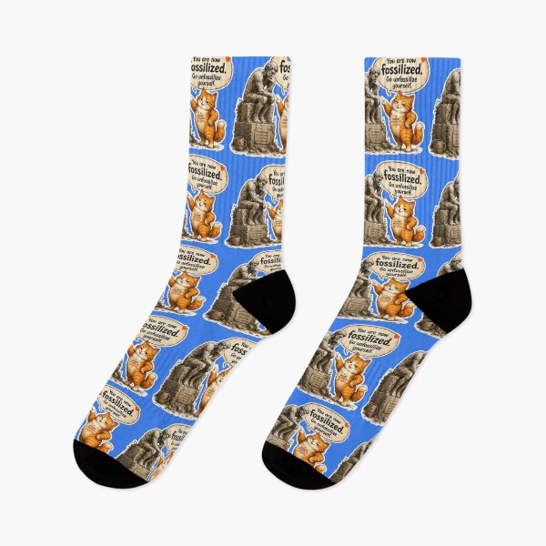 Item preview, NAGGING CAT BY NAGGINGSTICKERSCO. YOU ARE NOW FOSSILIZED. GO UNFOSSILIZE YOURSELF. COLLECTION | ELECTRIC BLUE Edition | No.01 designed and sold by LaMaisonOfMY.