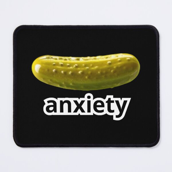 Item preview, Anxiety Pickle Meme | Funny Cursed Anxiety Sticker | Brainrot Humor Ugly Design designed and sold by Maviartig.