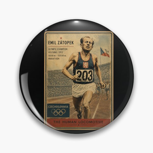 Item preview, Emil Zátopek - Trading Card designed and sold by halibutgoatramb.