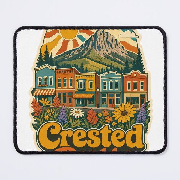 Item preview, Crested Butte USA Travel Souvenir - Retro Illustration designed and sold by VisualArtsOasis.