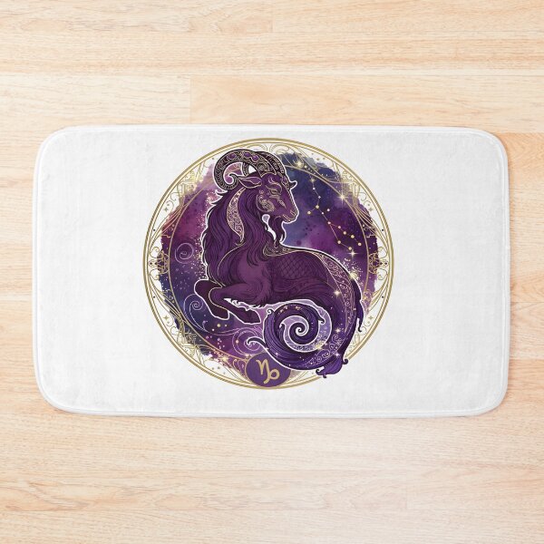 Item preview, Capricorn Mystical Purple Sea Goat designed and sold by Zodiac Celestial Art.