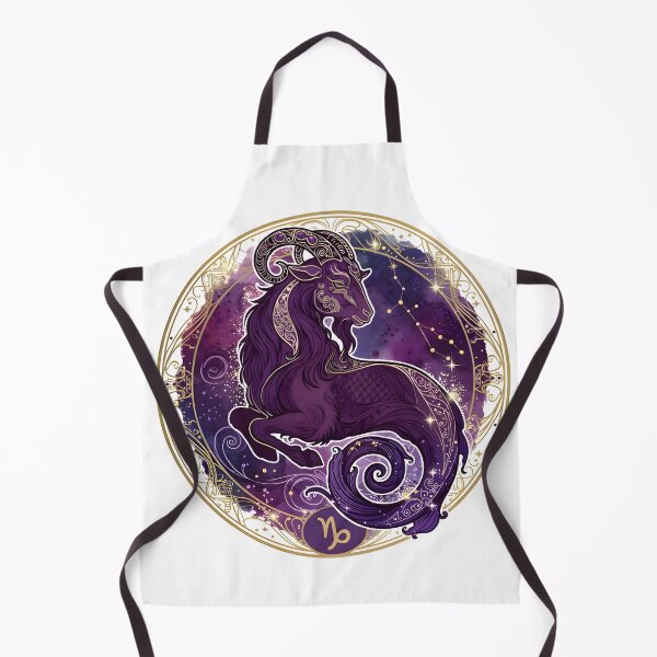 Item preview, Capricorn Mystical Purple Sea Goat designed and sold by Zodiac Celestial Art.