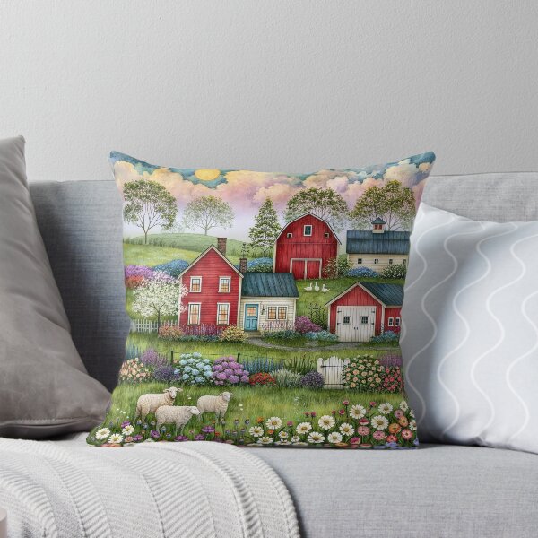 Item preview, Red Barns and Fluffy Clouds designed and sold by Blue Horse Photo Magic.