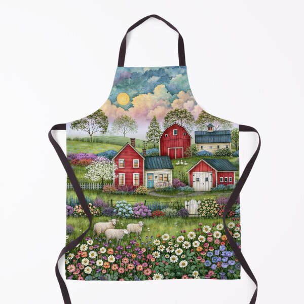 Item preview, Red Barns and Fluffy Clouds designed and sold by Blue Horse Photo Magic.
