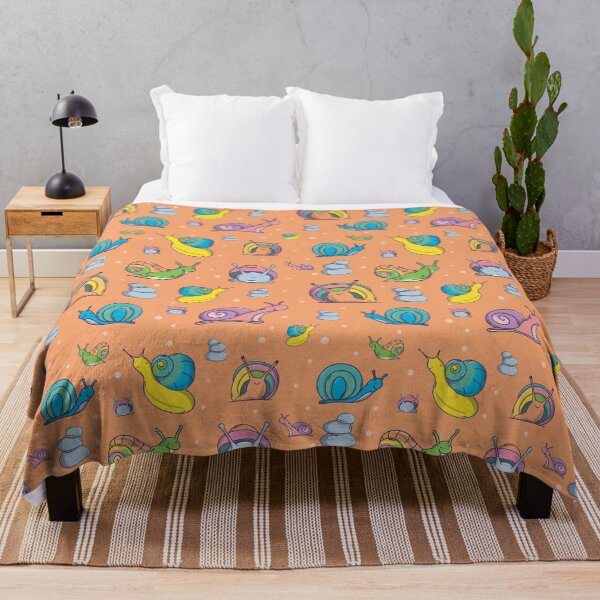 Item preview, Snails Pattern. Cute Characters. Orange Background. designed and sold by DigitalCris.